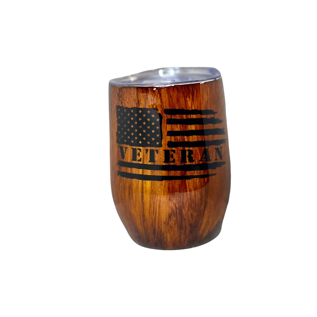 Stainless Steel Wine Tumblers w/lid and straw